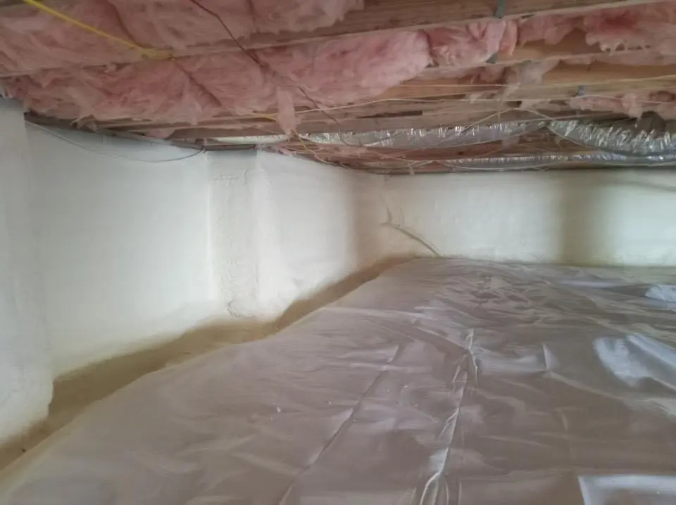 Crawl space encapsulation with closed-cell spray foam for Roof Maintenance in Jefferson Hills